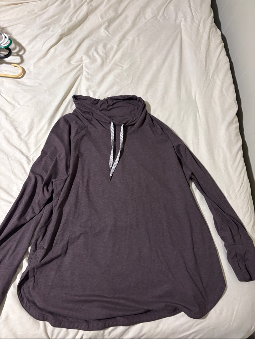 Soft Cowl Neck Pullover Sweater in Deep Plum